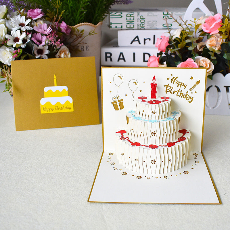3D Popup Birthday Cards -Square Size - 15cm x 15cm