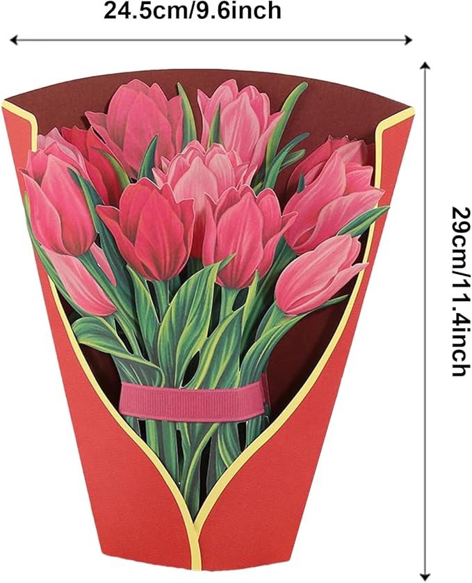 Popup Flowers Bouquet Paper Cards (2 PCS)