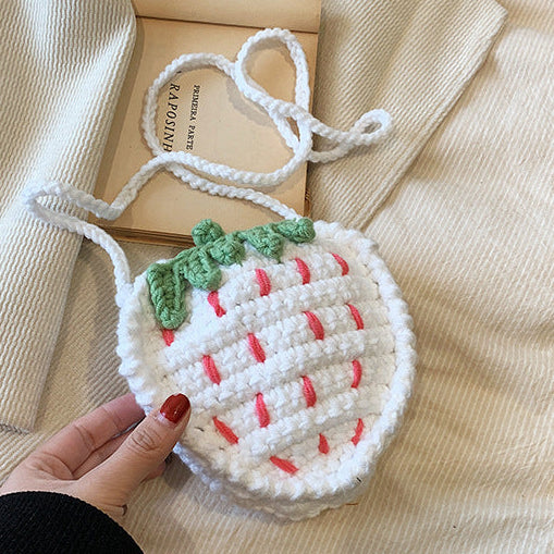 Handmade Crochet Strawberry Bags