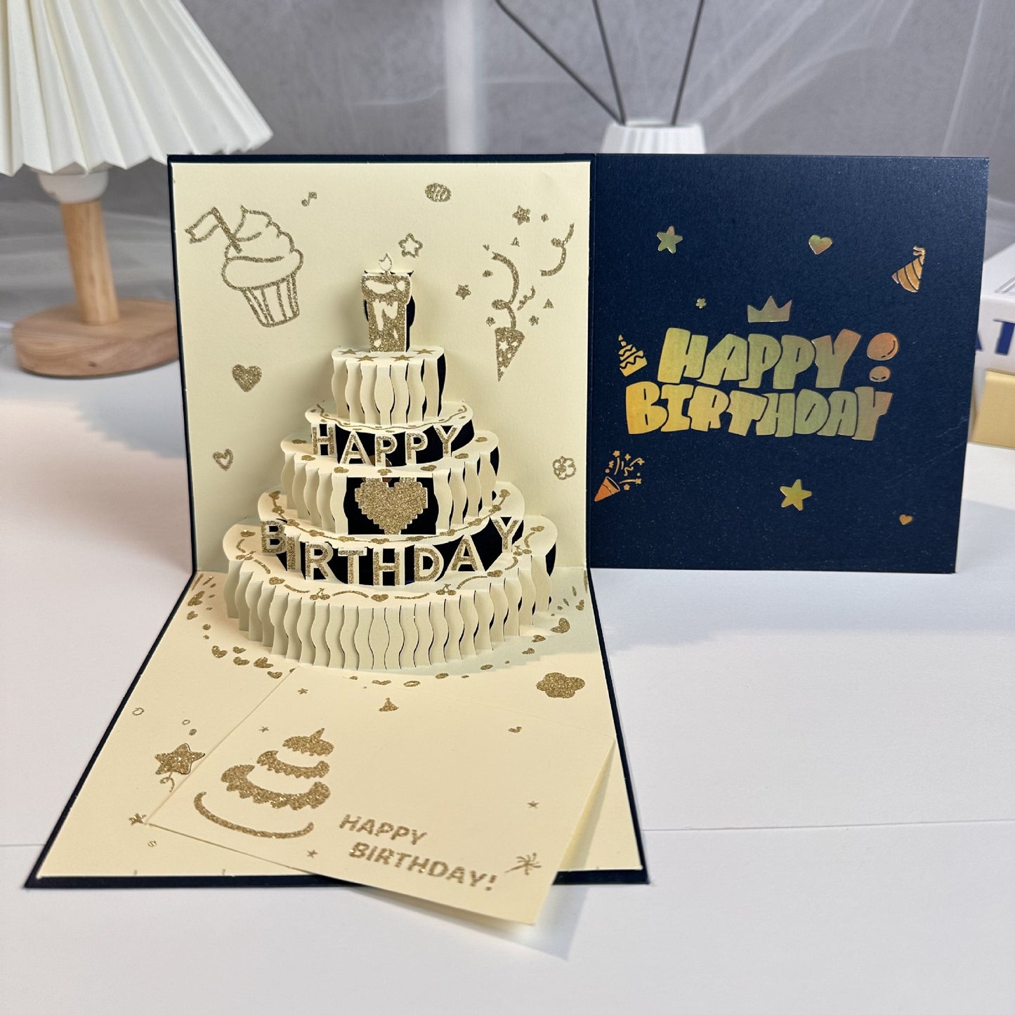 3D Popup Birthday Cards -Square Size - 15cm x 15cm
