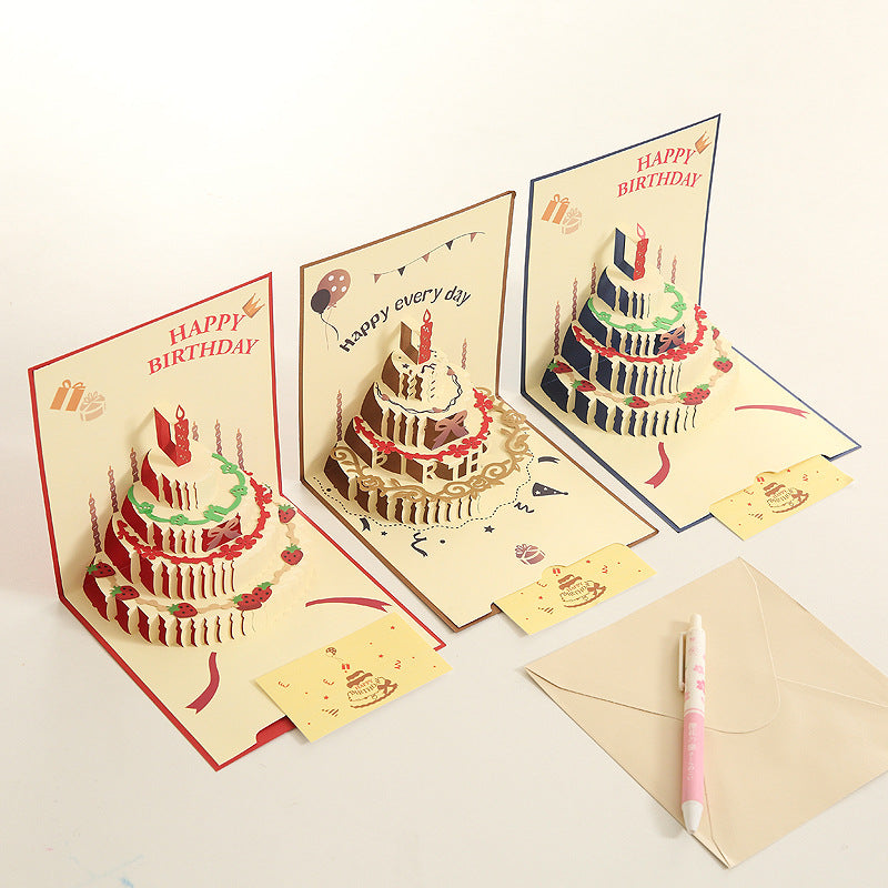 Popup Birthday Cards - Square Size - 15cmx 15cm