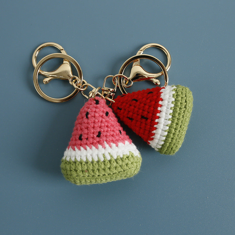 Handmade Crochet Keyring- Watermelon