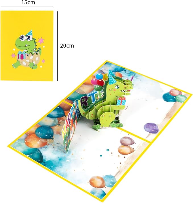 Popup Birthday Cards  - Dinosaur