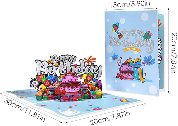 Popup Birthday Cards  15cmx 20cm
