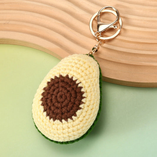 Handmade Crochet Keyring- Avocado
