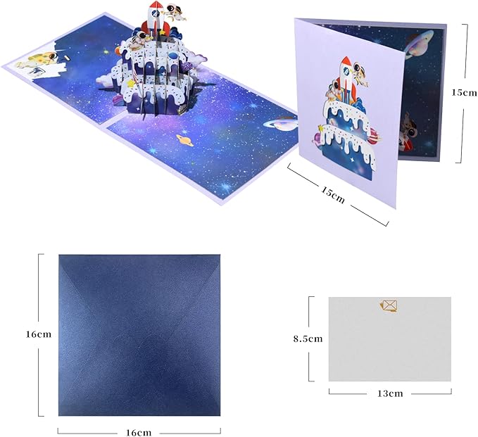 Popup Birthday Cards - Rockets & Astronaut