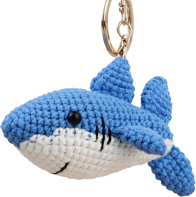 Handmade Crocet Keyring- Shark baby
