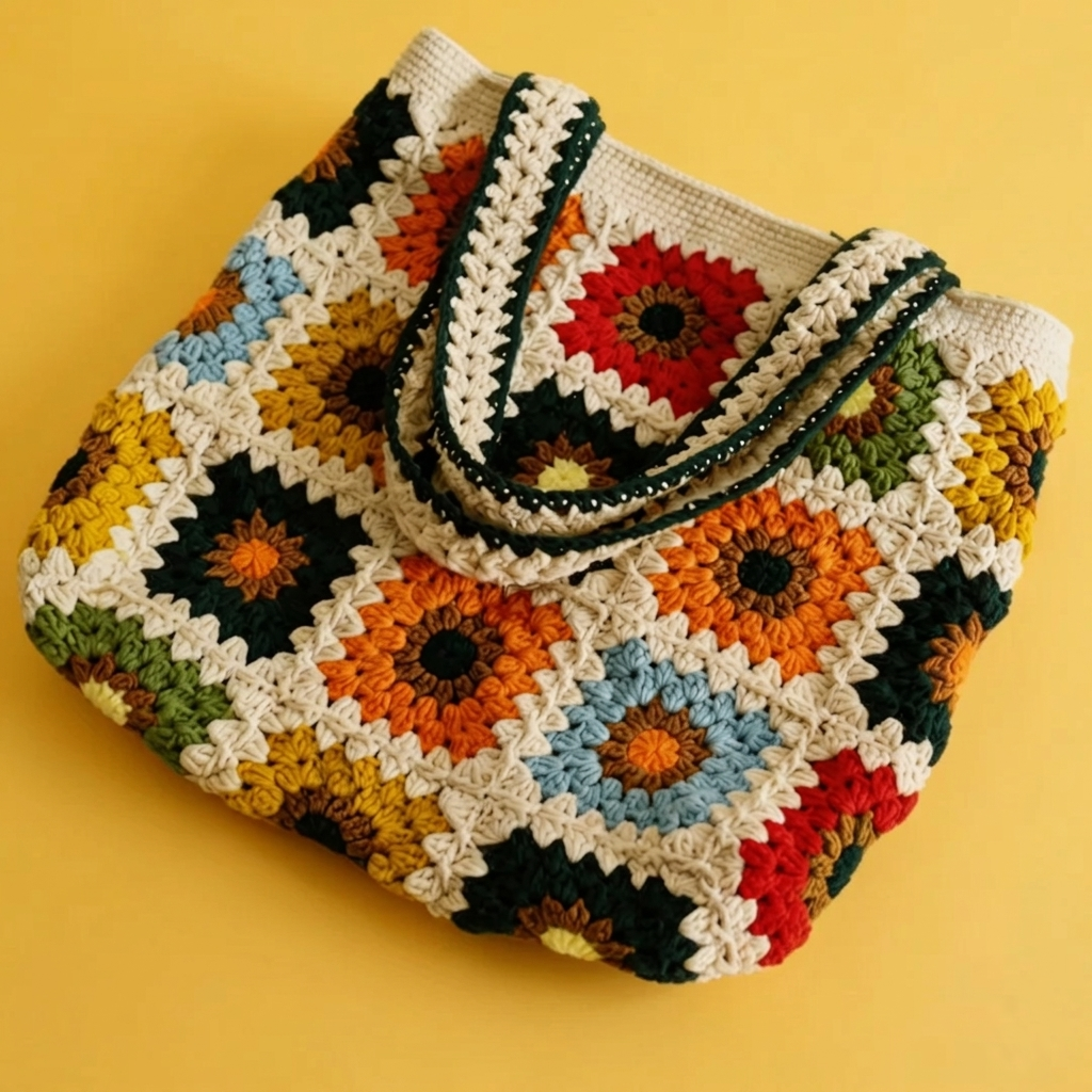 Hanmade Crochet Bags - Granny Squares