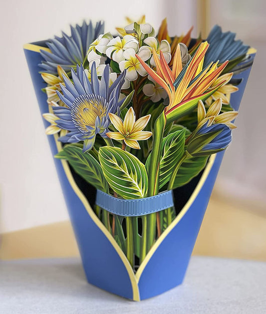 Popup Flowers Bouquet Paper Cards (2 PCS)