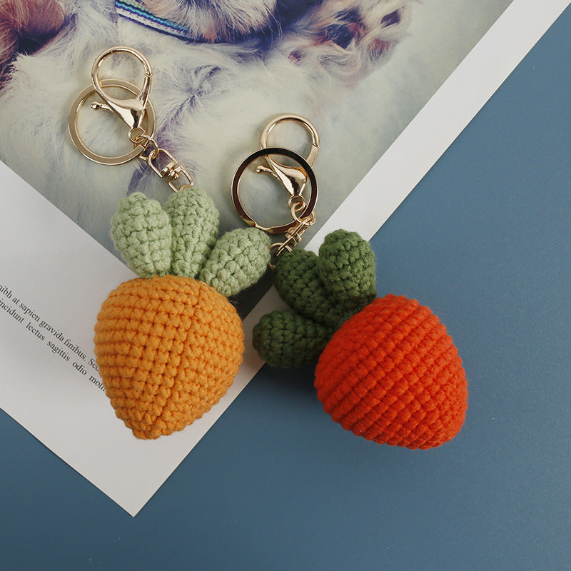 Handmade Crochet Keyring- Carrots