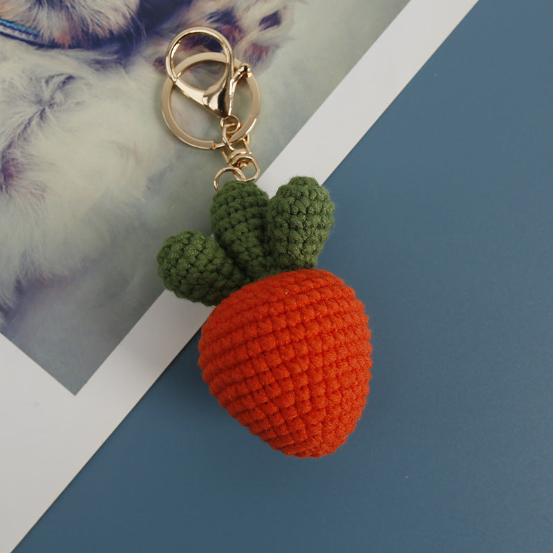 Handmade Crochet Keyring- Carrots