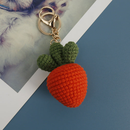 Handmade Crochet Keyring- Carrots