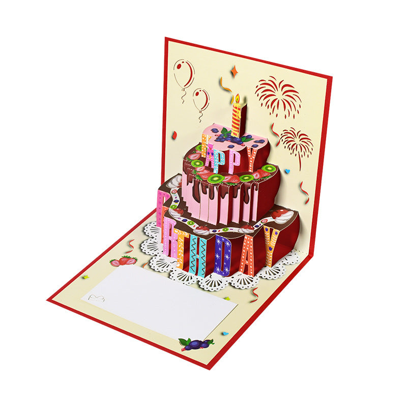 Popup Birthday Cards - Fruit Cake