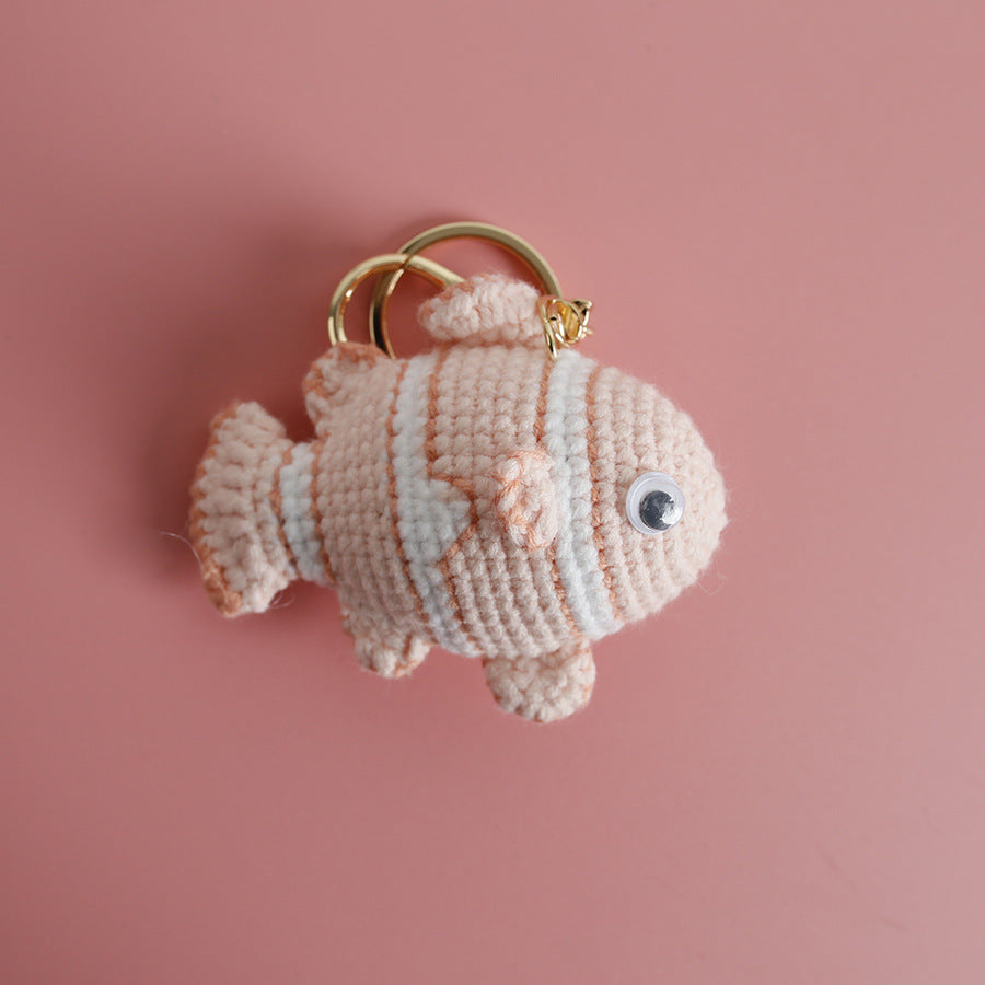 Handmade Crochet Keyring- Clown Fish