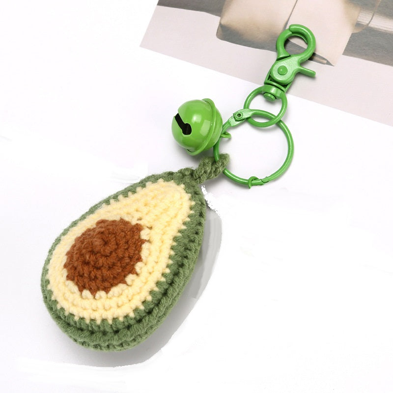 Handmade Crochet Keyring- Avocado