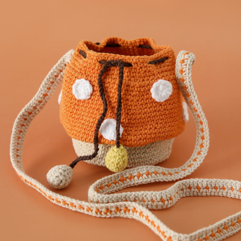 Handmade Crochet Mushroom Bags