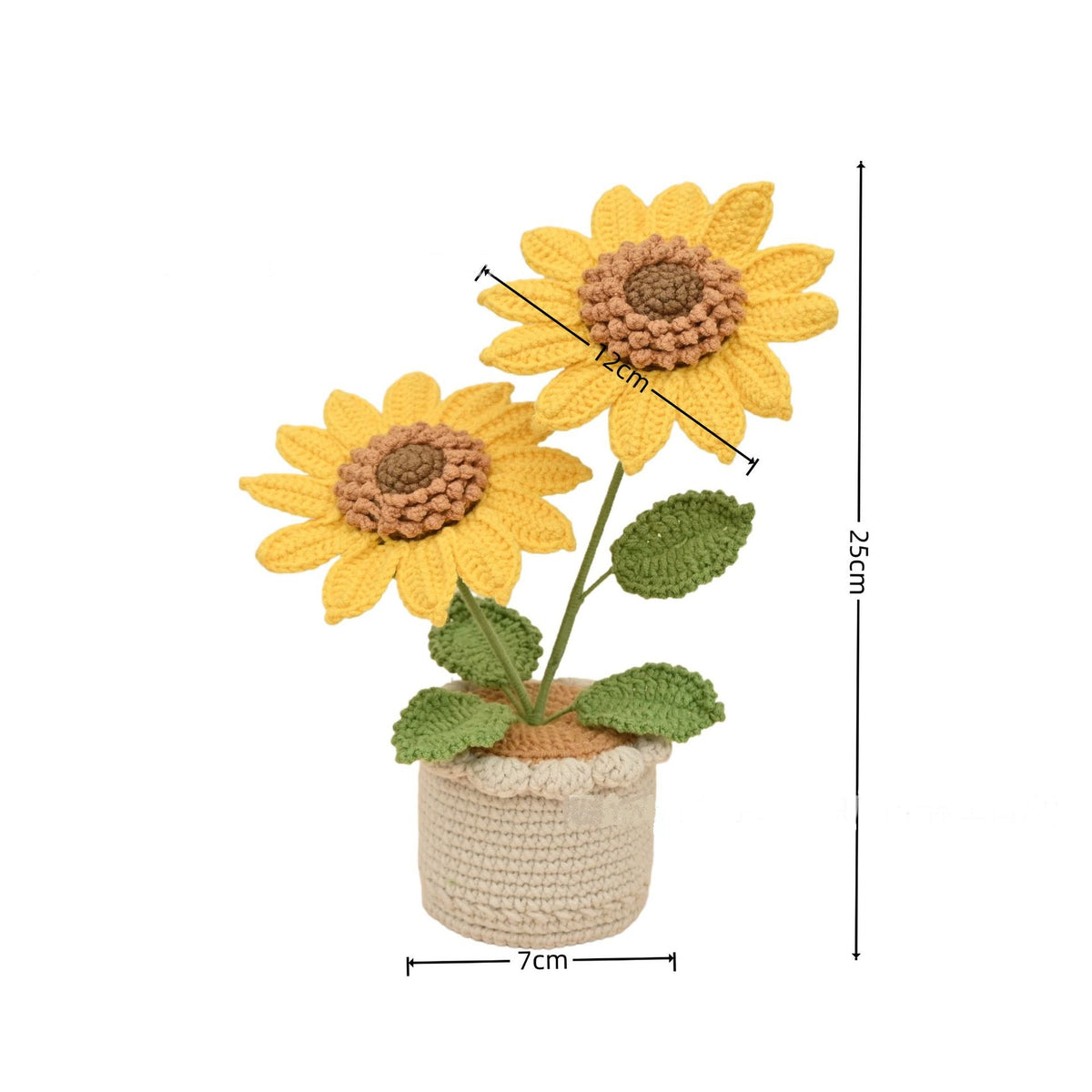 Handmade Crochet Sunflower ( ladybird )