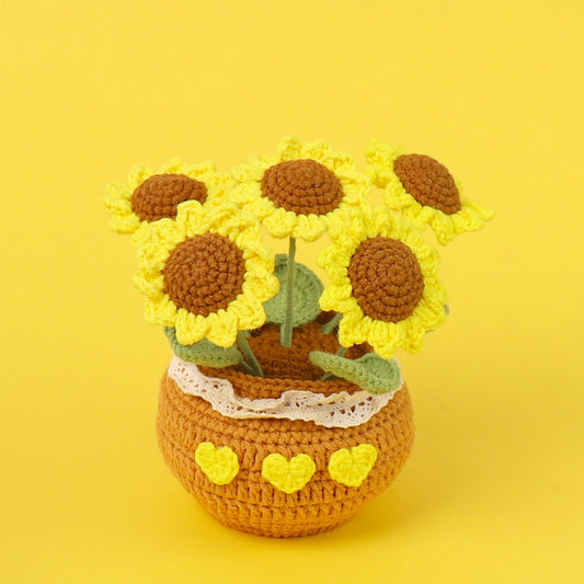 Handcrafted Crochet Sunflowers