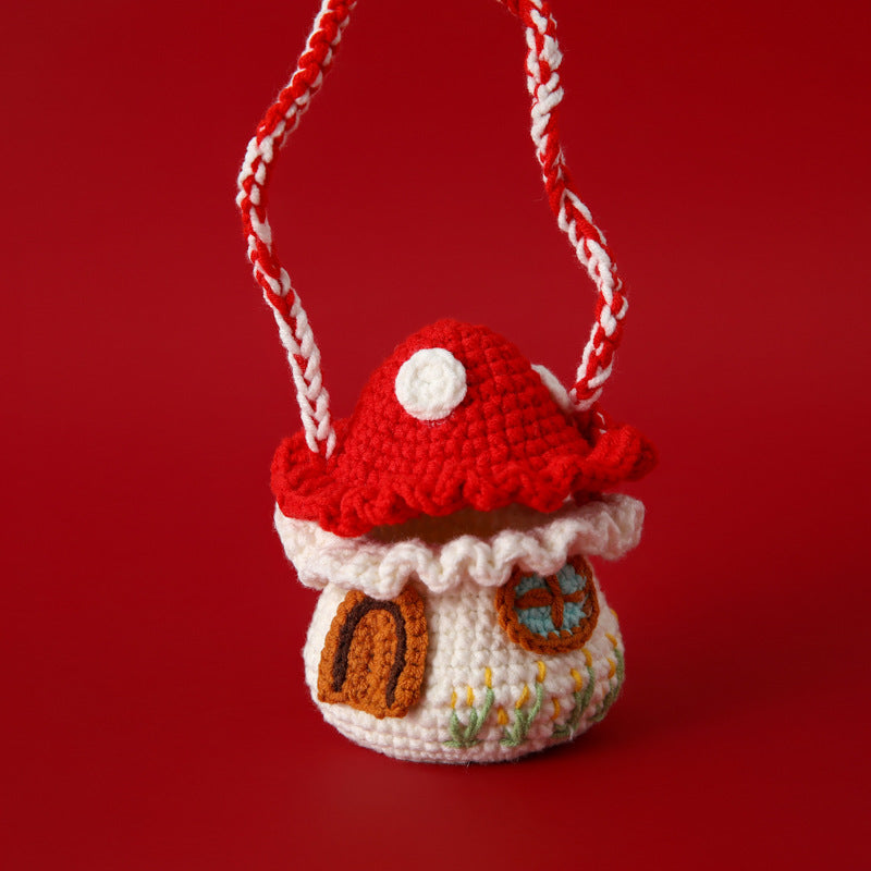 Handmade Crochet Mushroom Bags