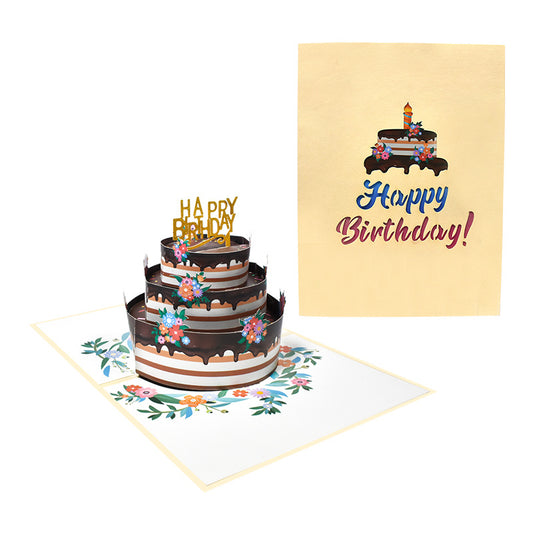 Popup Birthday Cards (Chocolate cake)