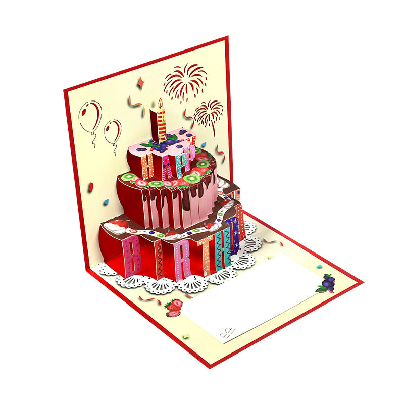 Popup Birthday Cards - Fruit Cake