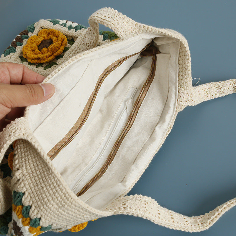 Handmade Crochet Bags - Yellow Daisy