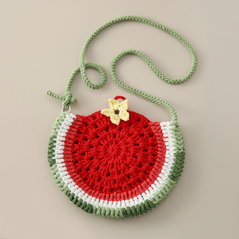Handmade Crochet Watermelon Bags