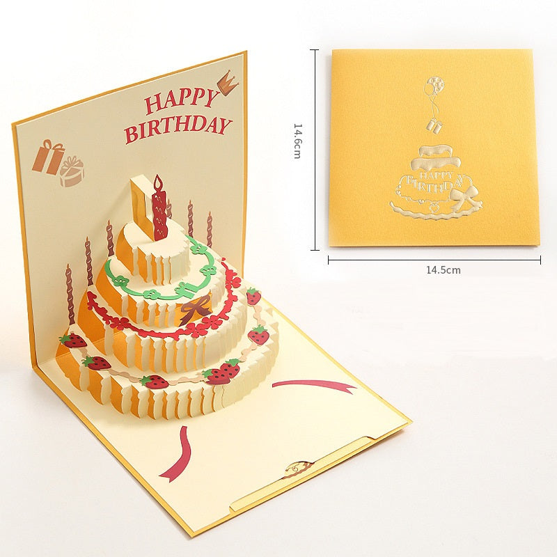 3D Popup Birthday Cards -Square Size-15cm x 15cm