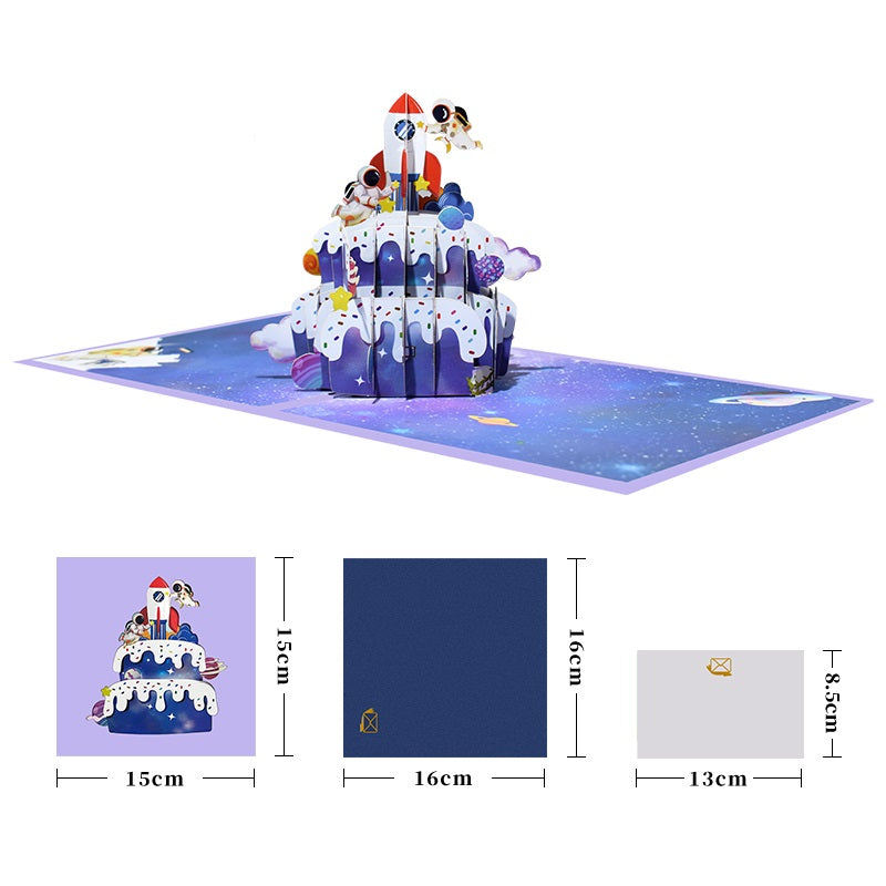 Popup Birthday Cards - Rockets & Astronaut