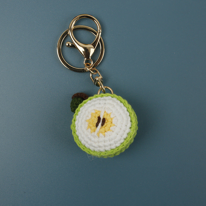 Handmade Crochet Keyring- Apple half
