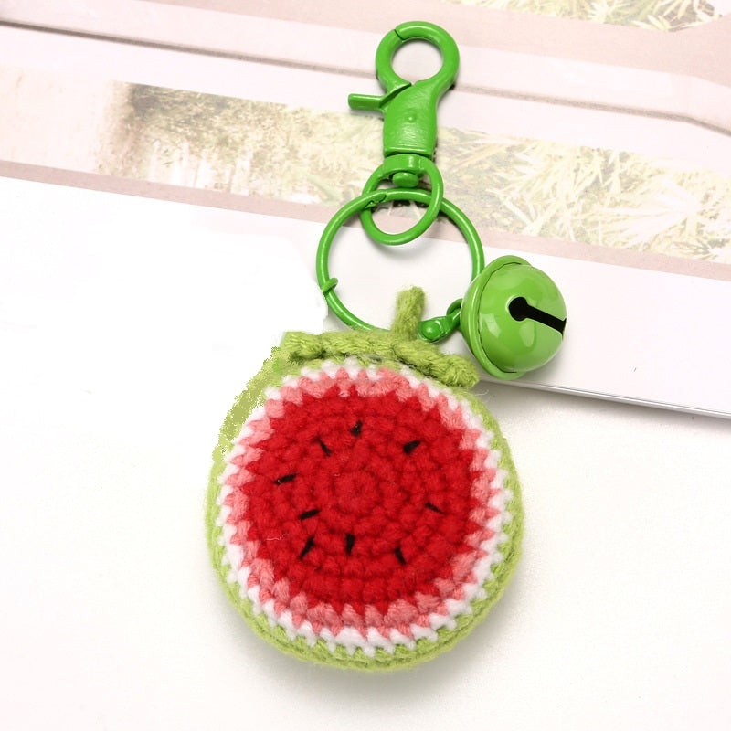 Handmade Crochet Keyring- Watermelon