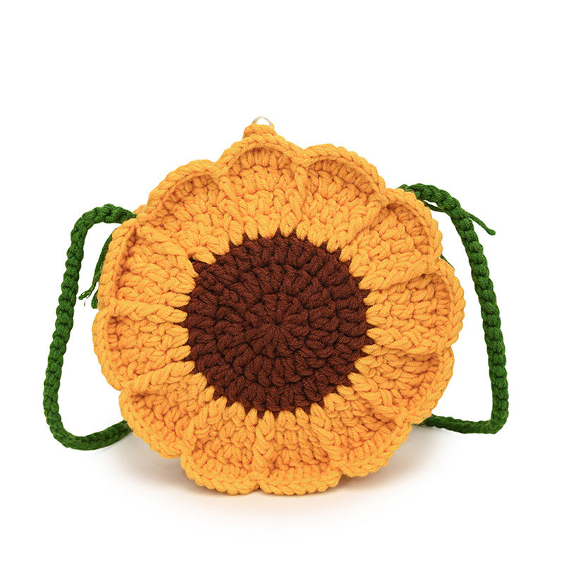Handmade Crochet Sunflower Bags
