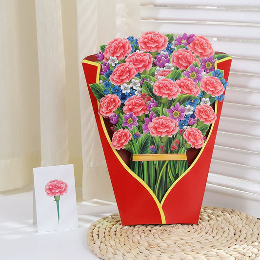 Popup Flowers Bouquet Paper Cards (2 PCS)