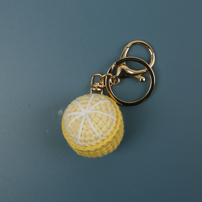 Handmade Crochet Keyring- Apple half