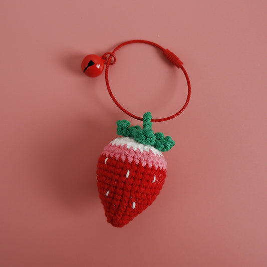 Handmade strawberry keychain