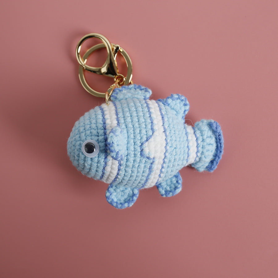 Handmade Crochet Keyring- Clown Fish