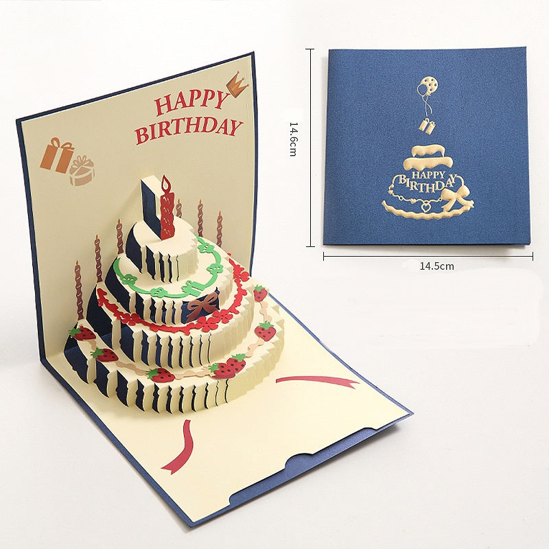 3D Popup Birthday Cards -Square Size-15cm x 15cm