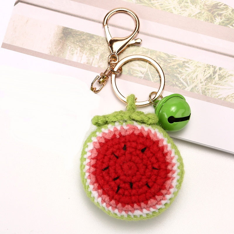 Handmade Crochet Keyring- Watermelon