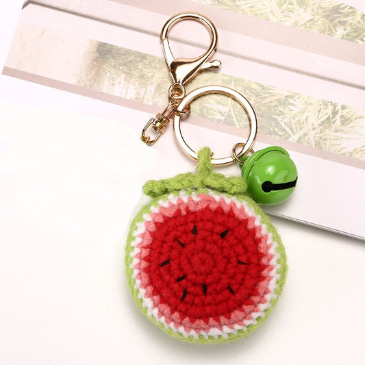 Handmade Crochet Keyring- Watermelon