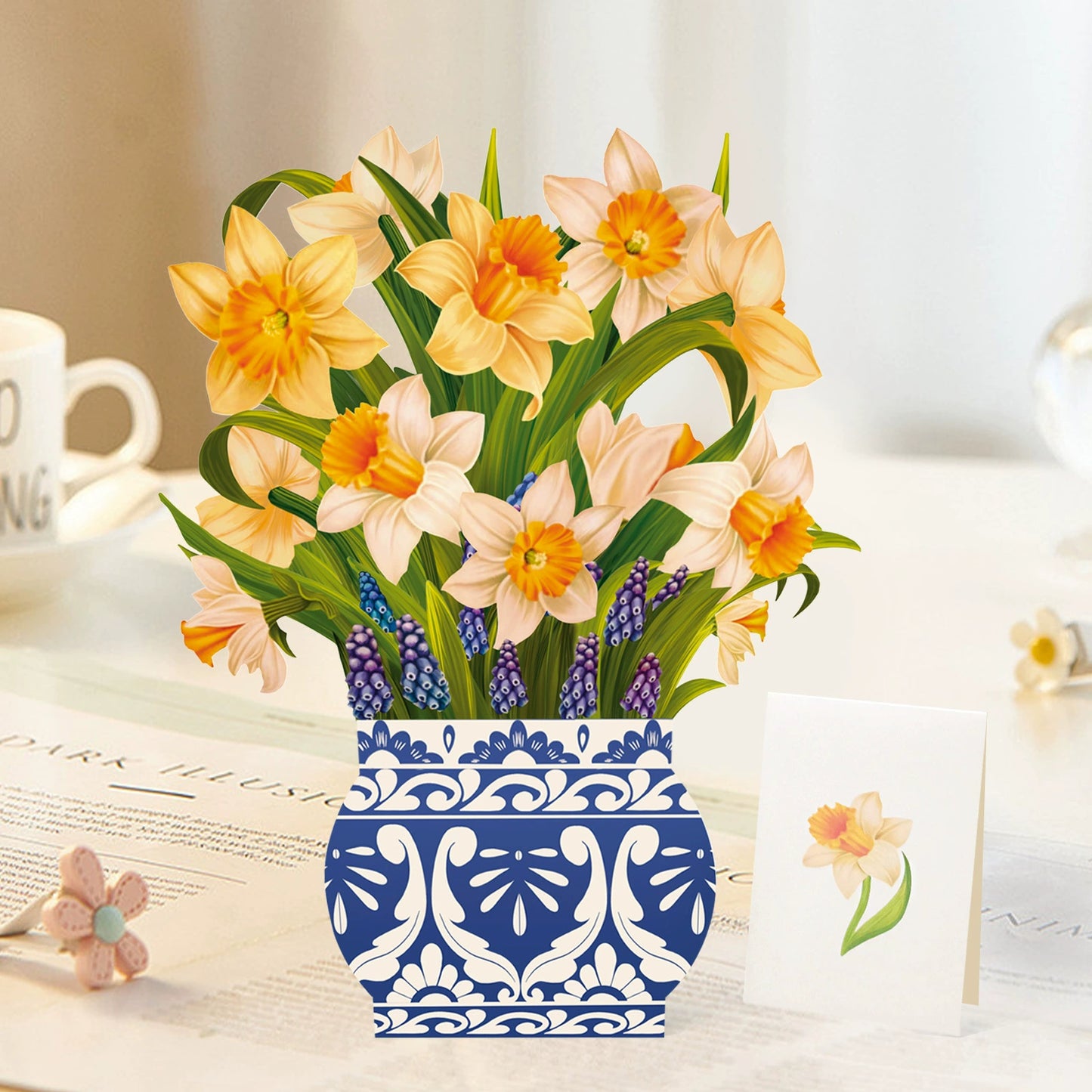 Popup Flowers Bouquet Paper Cards (2 PCS)