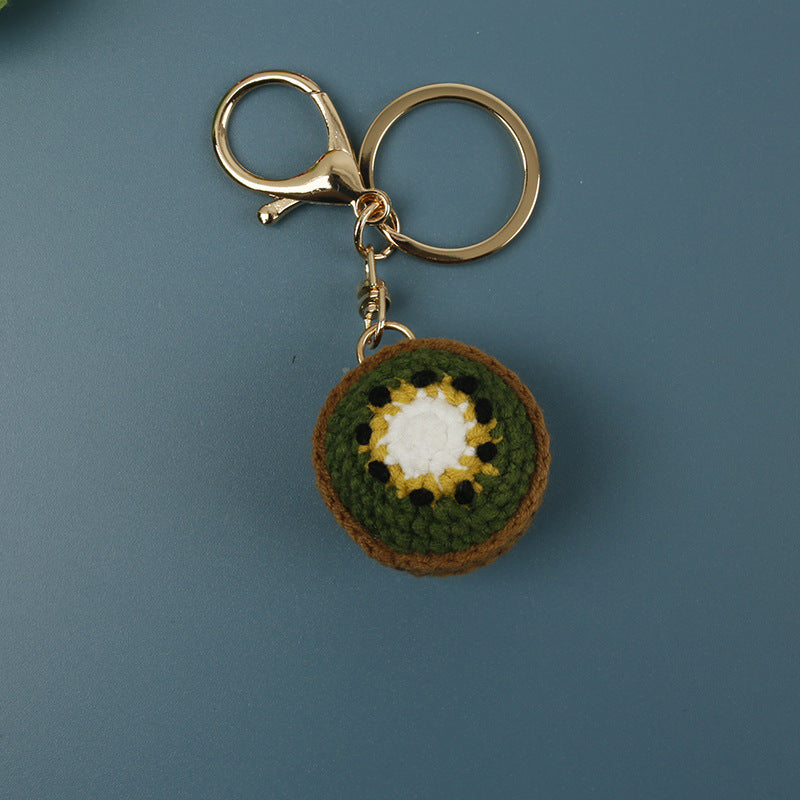 Handmade Crochet Keyring- Apple half