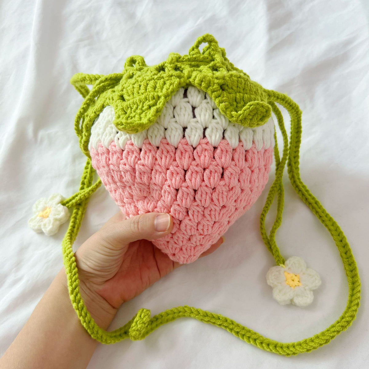 Handmade Crochet Strawberry Bags