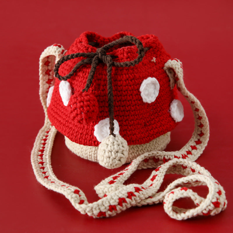 Handmade Crochet Mushroom Bags