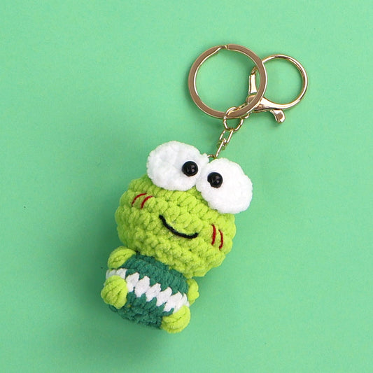 Handmade Crochet Keyring- frogs