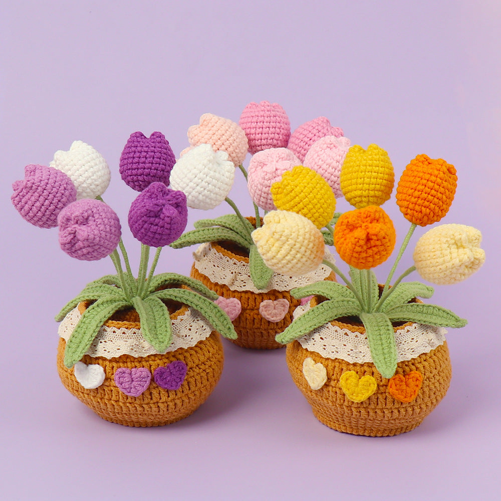 Handcrafted Crochet Tulips