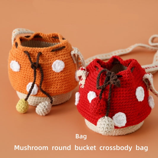 Handmade Crochet Mushroom Bags