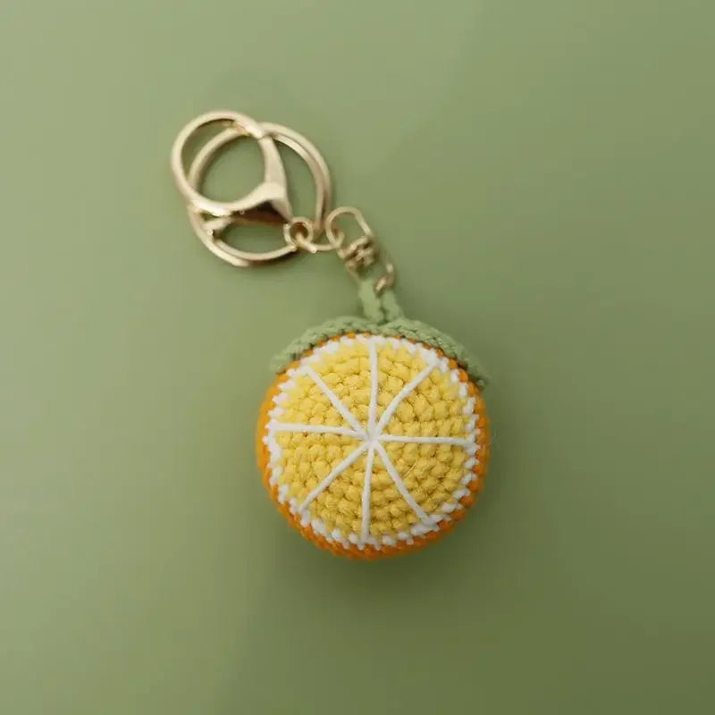 Handmade lemon keychain