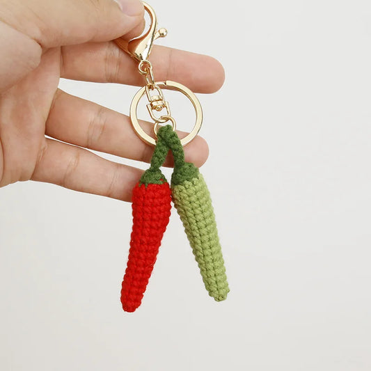 Handmade Crochet Keyring- Chili