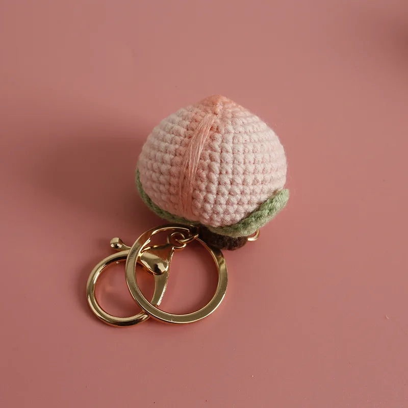 Handmade Crochet Keyring- Apple