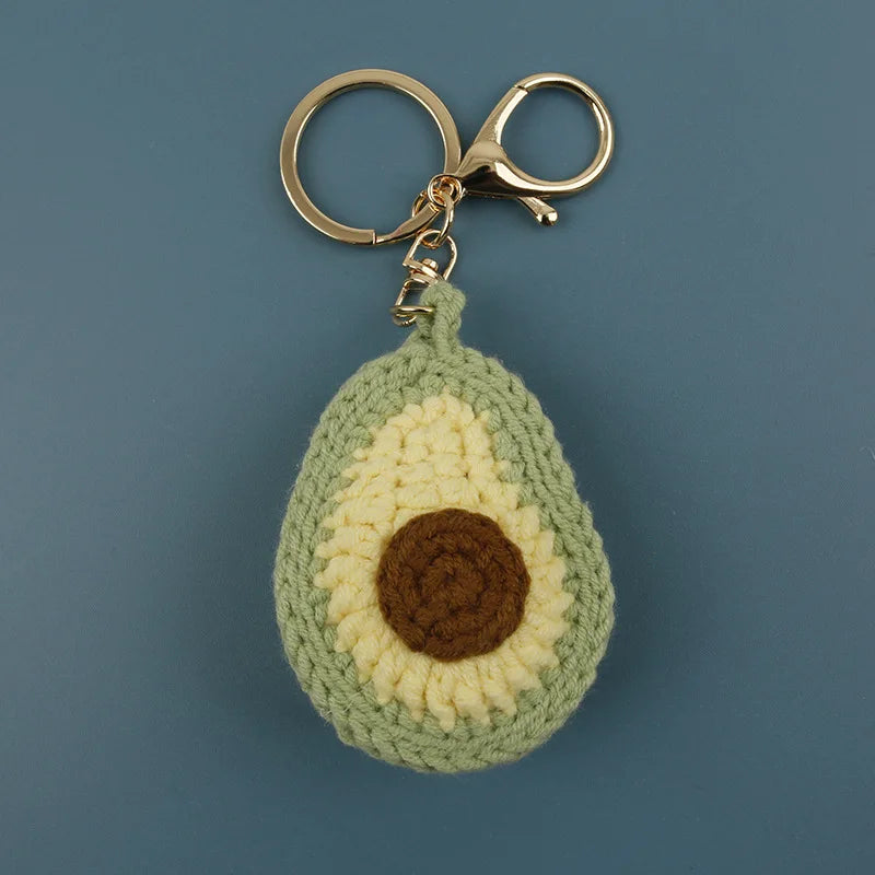 Handmade avocado keychain
